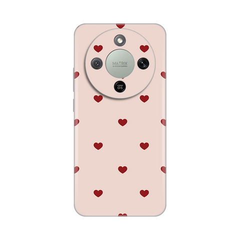 Zastitna silikonska maska (futrola) PRINT - Huawei Honor Magic 8 Lite Beige Hearts.