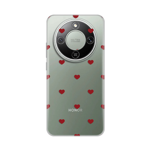 Zastitna silikonska maska (futrola) PRINT - Huawei Honor Magic 8 Lite Red Hearts.