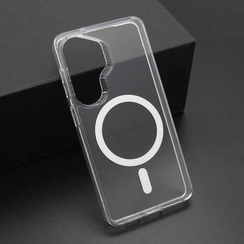 Zastitna maska (futrola) COLOR okvir MagSafe - Samsung S941 Galaxy S26 5G srebrna (providna) (MS).