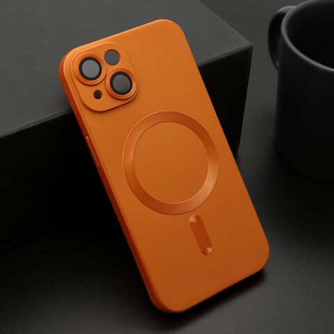 Zastitna maska (futrola) ELEGANT MAGSAFE - iPhone 14 (6.1) narandzasta (MS).
