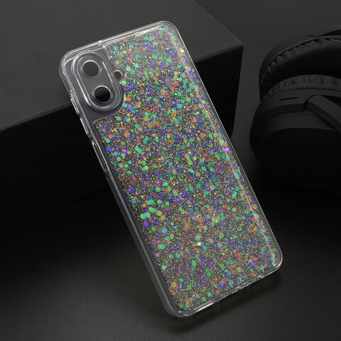 Zastitna maska (futrola) CRYSTAL GLOW - Samsung A075F Galaxy A07 srebrna (MS).