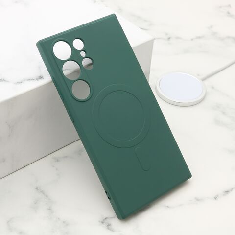 Zastitna maska (futrola) VELVET TOUCH MagSafe - Samsung S928 Galaxy S24 Ultra 5G tamno zelena (MS).