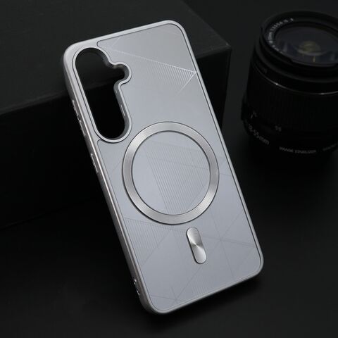 Zastitna maska (futrola) ZEN SHIELD MagSafe - Samsung S921 Galaxy S24 5G srebrna (MS).