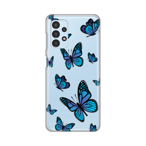 Zastitna ultra tanka (skin) maska / futrola PRINT - Samsung A135 Galaxy A13 4G Blue butterfly.