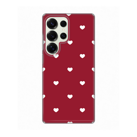 Zastitna ultra tanka (skin) maska / futrola PRINT - Samsung S938 Galaxy S25 Ultra Burgundy Hearts.
