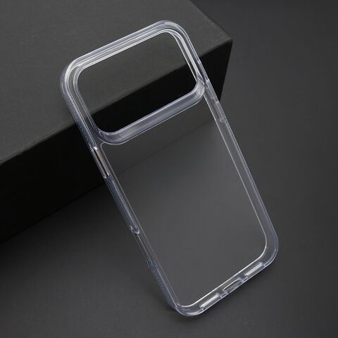 Zastitna maska (futrola) COLOR okvir za iPhone 17 Pro Max (6.9) srebrna (providna) (MS).