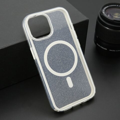 Zastitna maska (futrola) CRYSTAL MagSafe - iPhone 15 bela (MS).