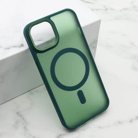 Zastitna maska (futrola) SILKY MAGSAFE II - iPhone 13 (6.1) zelena (MS).