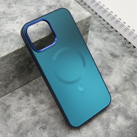 Zastitna maska (futrola) COLOR METAL MagSafe - iPhone 13 Pro Max (6.7) plava (big camera) (MS).