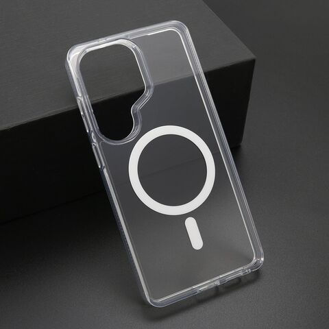 Zastitna maska (futrola) COLOR okvir MagSafe - Samsung S948 Galaxy S26 Ultra 5G srebrna (providna) (MS).