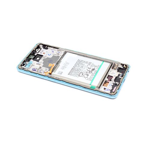 LCD displej (ekran) - Samsung A725F/A726B Galaxy A72 4G/5G + Touch screen + okvir blue Full ORG EU (GH82-25624B) (MS).