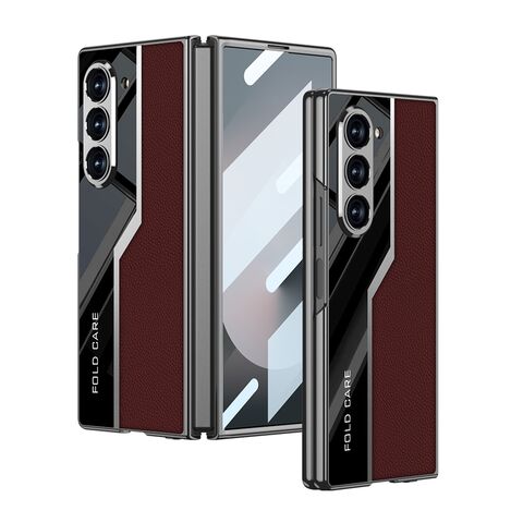 Zastitna maska (futrola) LEATHER STYLE - Samsung Galaxy Z Fold 6 5G crvena (GKK case) (MS).