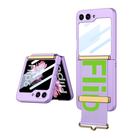 Zastitna maska (futrola) STRAP CASE - Samsung F741B/F761B Galaxy Z Flip 6 5G/Z Flip 7 FE 5G ljubicasta (GKK case) (MS).