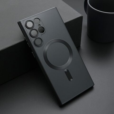 Zastitna maska (futrola) ELEGANT MAGSAFE - Samsung Galaxy S22 Ultra 5G crna (MS).