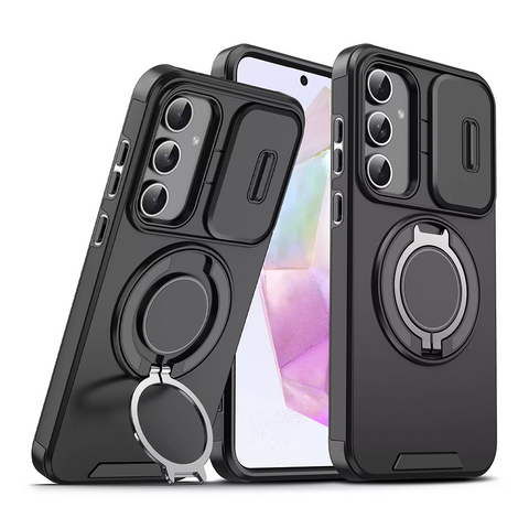 Zastitna maska (futrola) CamShield Ring stand - Samsung A376 Galaxy A37 5G crna.