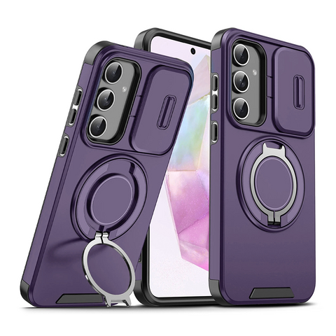 Zastitna maska (futrola) CamShield Ring stand - Samsung A376 Galaxy A37 5G ljubicasta.