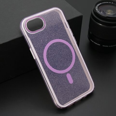 Zastitna maska (futrola) CRYSTAL MagSafe - iPhone 16e/17e (6.1) ljubicasta (MS).