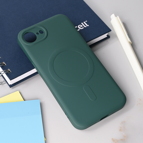 Zastitna maska (futrola) Teracell Giulietta Magsafe - iPhone 16e/17e 6.1 tamno zelena.