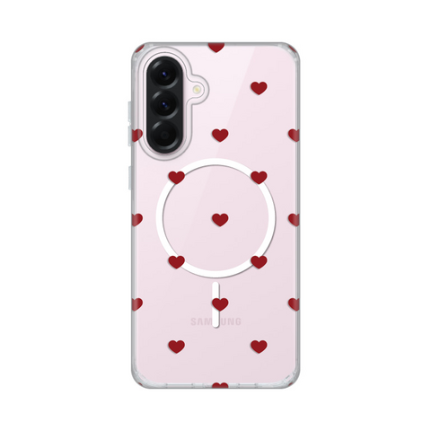 Zastitna maska (futrola) print Magsafe - Samsung A566 Galaxy A56 Red Hearts.