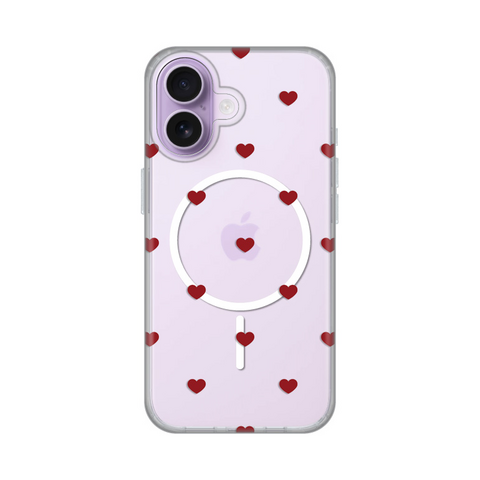 Zastitna maska (futrola) print Magsafe - iPhone 17 Red Hearts.