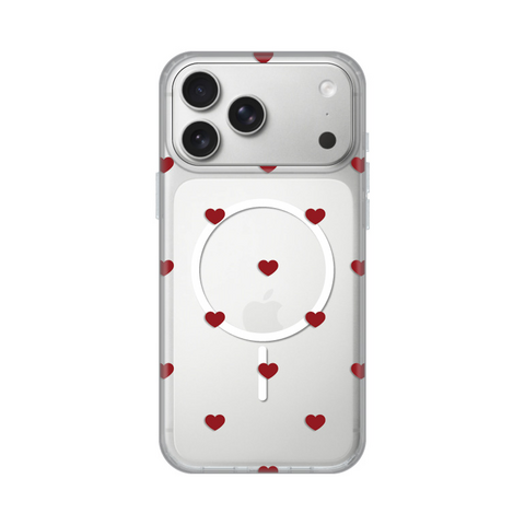 Zastitna maska (futrola) print Magsafe - iPhone 17 Pro Max 6.9 Red Hearts.