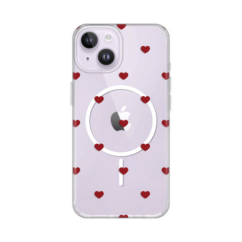 Zastitna maska (futrola) print Magsafe - iPhone 13/14 6.1 Red Hearts.
