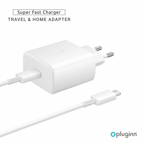 Kucni Punjac Pluginn AJ-45 KP45W PD Fast 45W - Samsung sa PD Type C kablom CE beli.