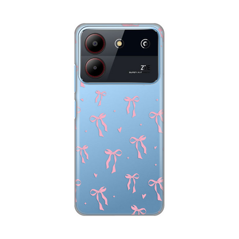 Zastitna ultra tanka (skin) maska / futrola PRINT - ZTE Blade A54 Cute Bow.