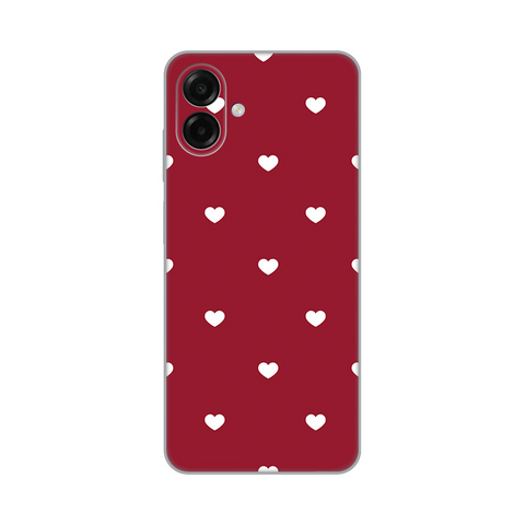 Zastitna ultra tanka (skin) maska / futrola PRINT - Samsung A075F Galaxy A07 Burgundy Hearts.