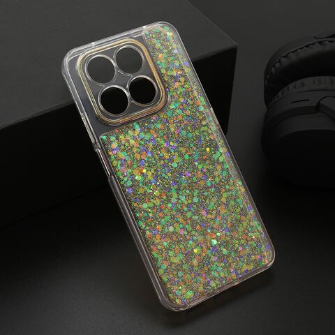 Zastitna maska (futrola) CRYSTAL GLOW - Huawei Honor X7d/Honor Smart 400 4G narandzasta (MS).