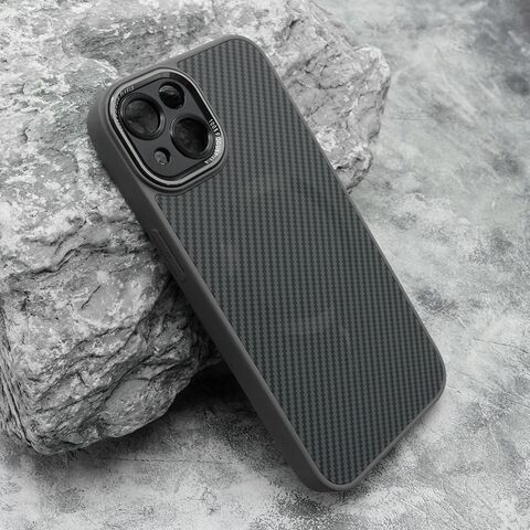 Zastitna maska (futrola) CARBON MagSafe - iPhone 13 (6.1) siva (small camera) (MS).