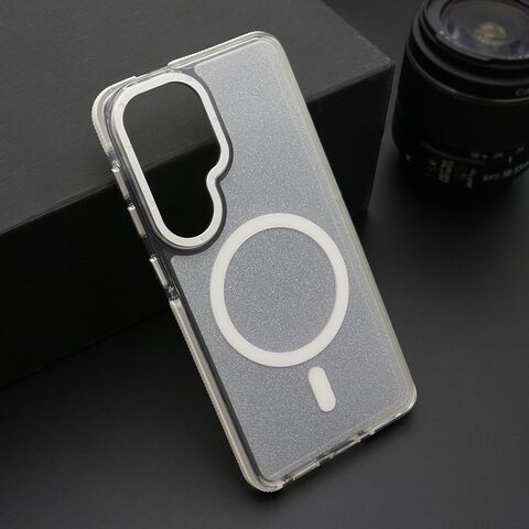 Zastitna maska (futrola) SPARKLING LOOK MagSafe - Samsung S941 Galaxy S26 5G bela (MS).