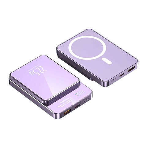 Univerzalna Back Up Baterija MagSafe M100 15W PD 20W+22.5W Fast 10000mAh ljubicasti (MS).