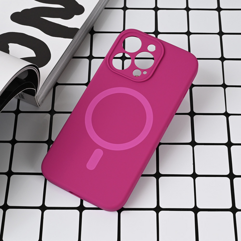 Zastitna maska (futrola) Magsafe Pure color - iPhone 14 Pro tamno pink.