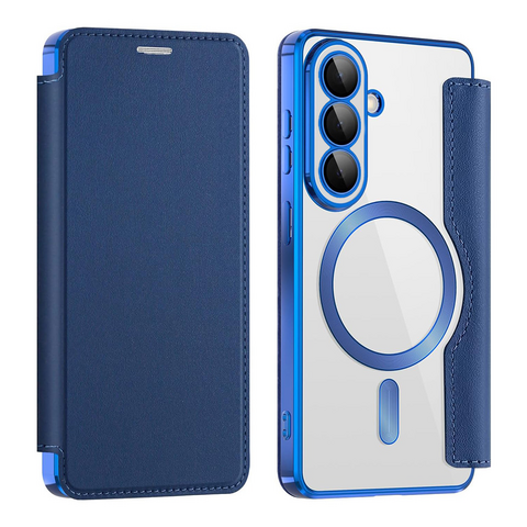 Zastitna maska (futrola) Magsafe Lux na preklop (bi fold) - Samsung A576 Galaxy A57 plava.