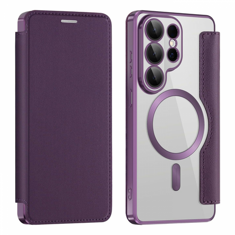 Zastitna maska (futrola) Magsafe Lux na preklop (bi fold) - Samsung S948 Galaxy S26 Ultra ljubicasta.