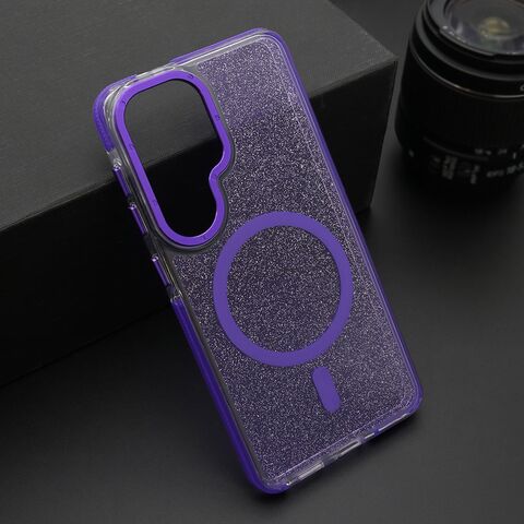 Zastitna maska (futrola) SPARKLING LOOK MagSafe - Samsung S941 Galaxy S26 5G ljubicasta (MS).