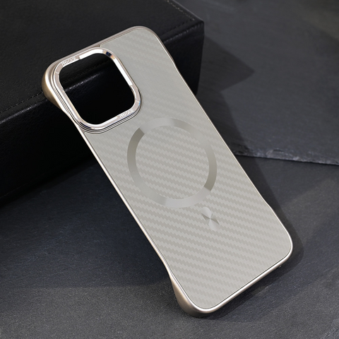 Zastitna maska (futrola) Magsafe Carbon - iPhone 15 Pro Max 6.7 siva.