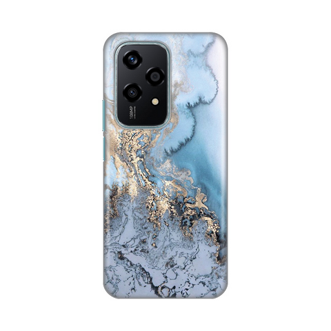 Zastitna silikonska maska (futrola) PRINT - Huawei Honor 200 Lite Blue Gold Marble.