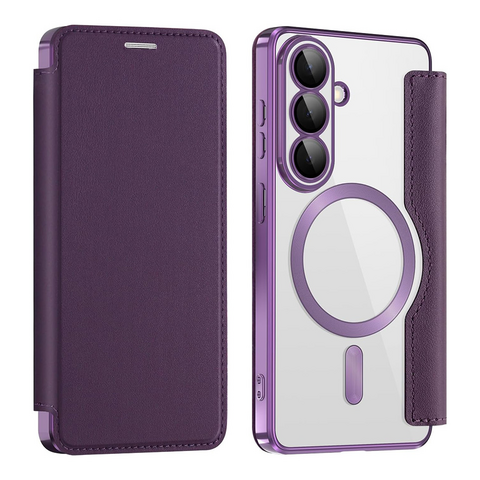 Zastitna maska (futrola) Magsafe Lux na preklop (bi fold) - Samsung S941 Galaxy S26 ljubicasta.