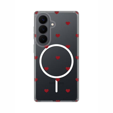 Zastitna maska (futrola) print Magsafe - Samsung S941 Galaxy S26 Red Hearts.