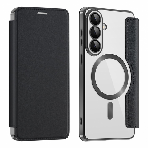 Zastitna maska (futrola) Magsafe Lux na preklop (bi fold) - Samsung S946 Galaxy S26 Plus crna.