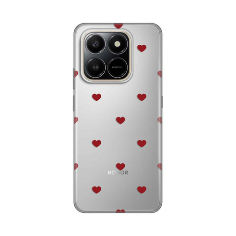 Zastitna silikonska maska (futrola) PRINT - Honor X7d 4G/400 Smart 5G Red Hearts.