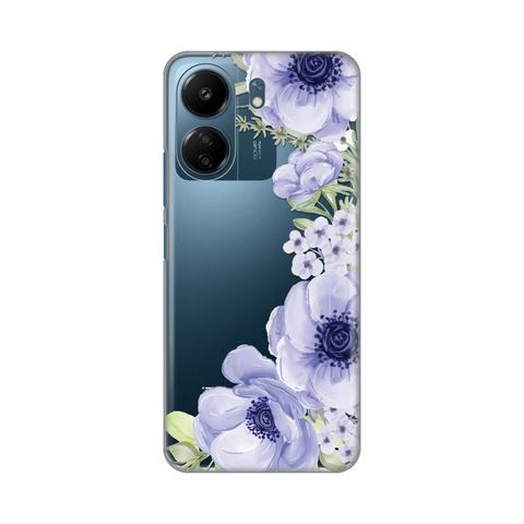 Zastitna ultra tanka (skin) maska / futrola PRINT - Xiaomi Redmi 13C Blue Roses.