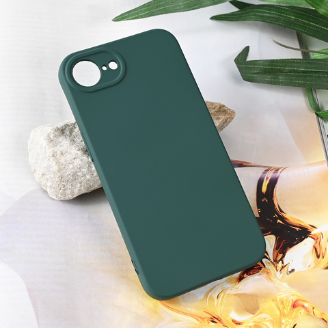 Zastitna maska (futrola) Teracell Soft Velvet - iPhone 16e/17e 6.1 tamno zelena.