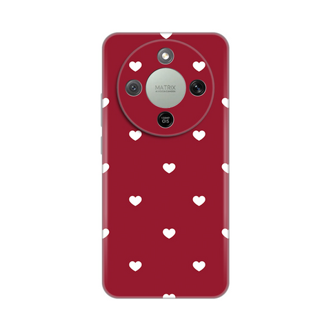 Zastitna ultra tanka (skin) maska / futrola PRINT - Huawei Honor Magic 8 Lite Burgundy Hearts.