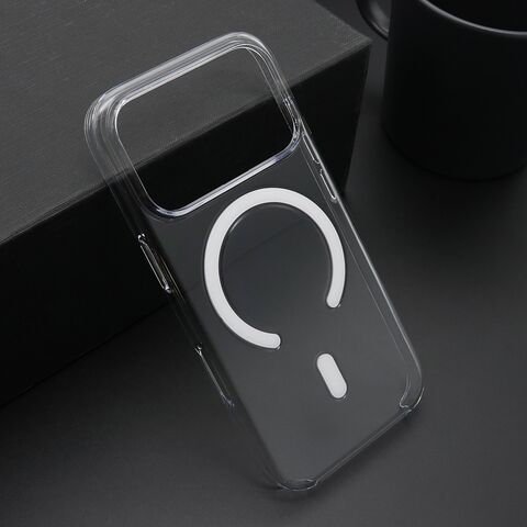 Zastitna maska (futrola) AMBER CLEAR MagSafe - iPhone 17 Pro providna (MS).