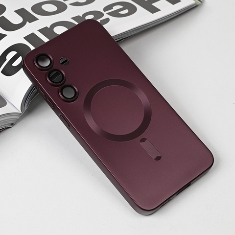 Zastitna maska (futrola) Magsafe Chrome - Samsung S731B Galaxy S25 FE bordo.