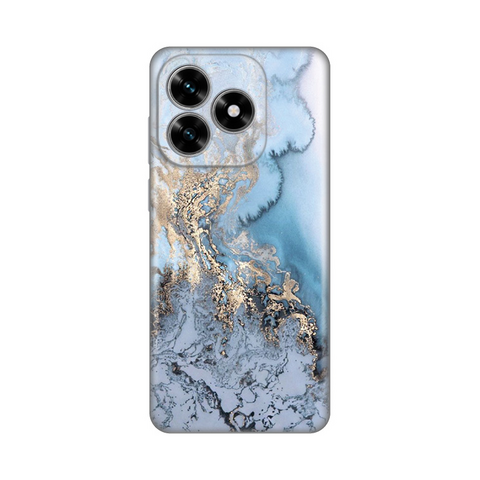 Zastitna silikonska maska (futrola) PRINT - Huawei Honor X5c Plus Blue Gold Marble.