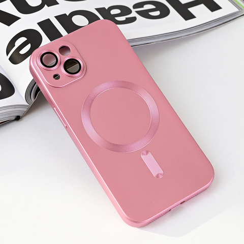 Zastitna maska (futrola) Magsafe Chrome - iPhone 14 roze.